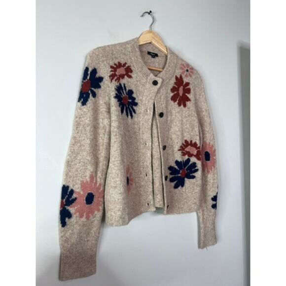 NEW Rails Millie Cardigan Wool Blend Button Front Sweater Mauve Meadow Size: XS - Picture 3 of 7